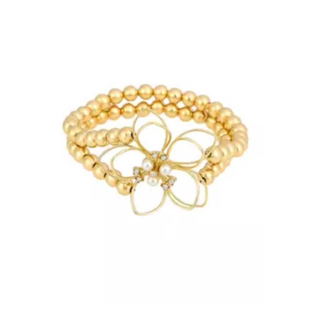 Elegant Gold Floral Bracelet